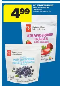 Real Canadian Superstore PC FROZEN FRUIT, 300-600 G offer