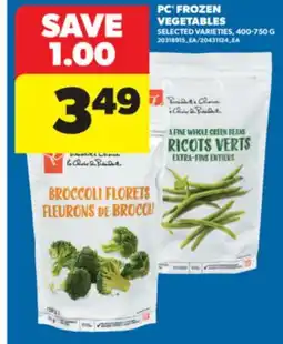 Real Canadian Superstore PC FROZEN VEGETABLES, 400-750 G offer