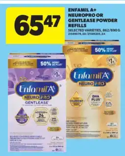 Real Canadian Superstore ENFAMIL A + NEUROPRO OR GENTLEASE POWDER REFILLS, 862/890 G offer