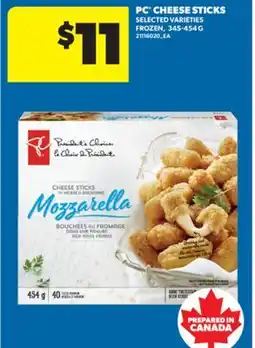 Real Canadian Superstore PC CHEESE STICKS, 345-454 G offer