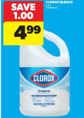 Real Canadian Superstore CLOROX BLEACH, 2.4 L offer