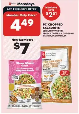Real Canadian Superstore PC CHOPPED SALAD KITS, 282-369 G offer