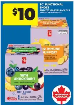 Real Canadian Superstore PC FUNCTIONAL SHOTS, PACK OF 4 offer