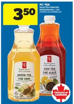 Real Canadian Superstore PC TEA, 1.54 L offer