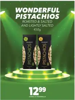 Real Canadian Superstore WONDERFUL PISTACHIOS ROASTED & SALTED AND LIGHTLY SALTED, 450g offer