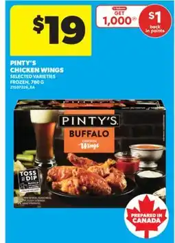 Real Canadian Superstore PINTY'S CHICKEN WINGS, 780 G offer