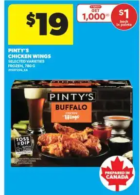 Real Canadian Superstore PINTY'S CHICKEN WINGS, 780 G offer
