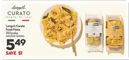 Longo's Curato Fresh Pasta offer