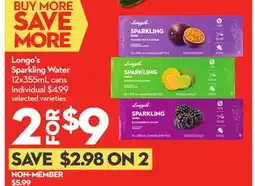 Longo's Sparkling Water offer