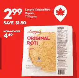 Longo's Original Roti 15 pack offer