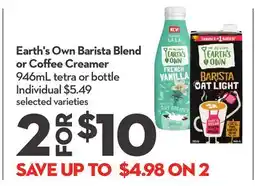 Longo's Barista Blend or Coffee Creamer offer