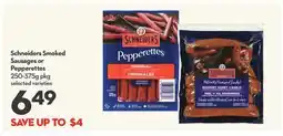 Longo's Smoked Sausages or Pepperettes offer