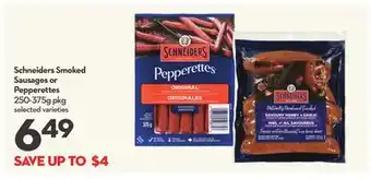 Longo's Smoked Sausages or Pepperettes offer