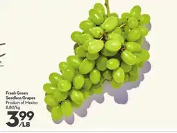 Longo's Fresh Green Seedless Grapes offer