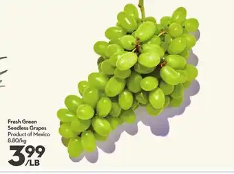 Longo's Fresh Green Seedless Grapes offer