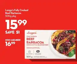 Longo's Fully Cooked Beef Barbacoa offer