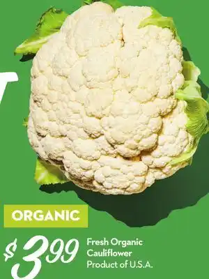 Longo's Fresh Organic Caulifl ower offer