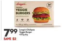 Longo's Chickpea Veggie Burger offer