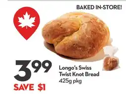 Longo's Swiss Twist Knot Bread offer