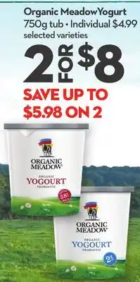 Longo's Organic Meadow Yogurt offer