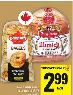 Food Basics DIMPFLMEIER BREAD OR DEMPSTER'S BAGELS offer