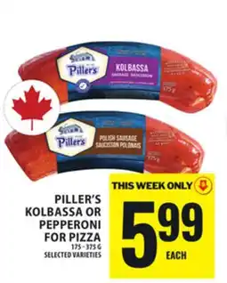 Food Basics PILLER'S KOLBASSA OR PEPPERONI FOR PIZZA offer