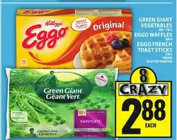 Food Basics GREEN GIANT VEGETABLES OR EGGO WAFFLES OR EGGO FRENCH TOAST STICKS offer