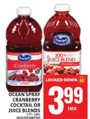 Food Basics OCEAN SPRAY CRANBERRY COCKTAIL OR JUICE BLENDS offer