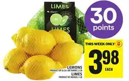 Food Basics LEMONS, LIMES offer