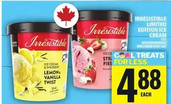 Food Basics IRRESISTIBLE LIMITED EDITION ICE CREAM offer