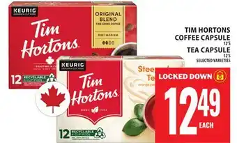 Food Basics TIM HORTONS COFFEE CAPSULE OR TEA CAPSULE offer