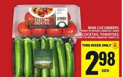 Food Basics MINI CUCUMBERS OR COCKTAIL TOMATOES offer