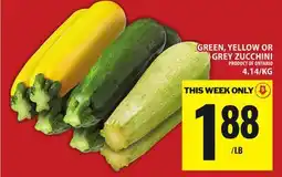 Food Basics GREEN, YELLOW OR GREY ZUCCHINI offer