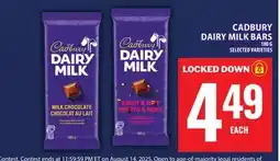 Food Basics CADBURY DAIRY MILK BARS offer