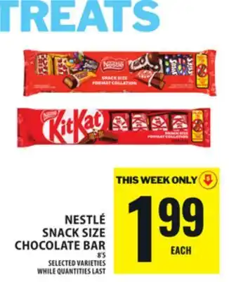 Food Basics NESTLÉ SNACK SIZE CHOCOLATE BAR offer
