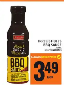 Food Basics IRRESISTIBLES BBQ SAUCE offer