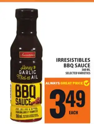 Food Basics IRRESISTIBLES BBQ SAUCE offer