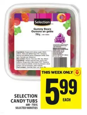 Food Basics SELECTION CANDY TUBS offer