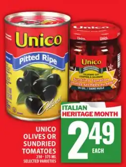 Food Basics UNICO OLIVES OR SUNDRIED TOMATOES offer
