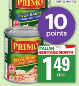Food Basics PRIMO PIZZA SAUCE offer