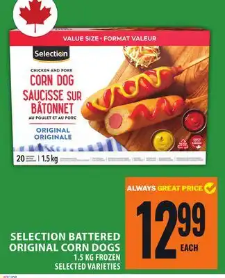 Food Basics SELECTION BATTERED ORIGINAL CORN DOGS offer
