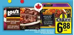 Food Basics LOU'S KITCHEN, LIL' JUAN'S OR KALIS FULLY COOKED ENTREES offer