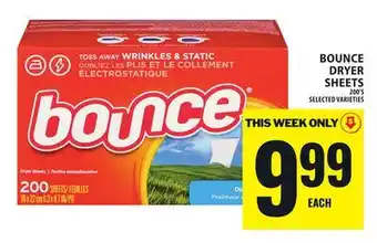 Food Basics BOUNCE DRYER SHEETS offer