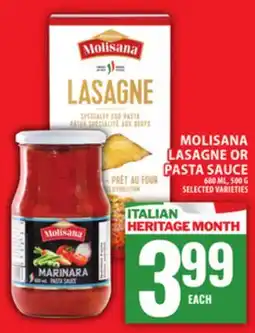 Food Basics MOLISANA LASAGNE OR PASTA SAUCE offer