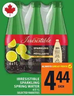 Food Basics IRRESISTIBLE SPARKLING SPRING WATER offer