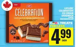 Food Basics LECLERC CELEBRATION ICE CREAM SANDWICH offer