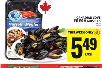 Food Basics CANADIAN COVE FRESH MUSSELS offer