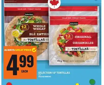 Food Basics SELECTION 10 TORTILLAS offer
