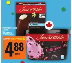 Food Basics IRRESISTIBLE ICE CREAM OR NOVELTIES offer