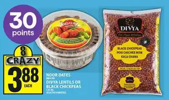 Food Basics NOOR DATES OR DIVYA LENTILS OR BLACK CHICKPEAS offer